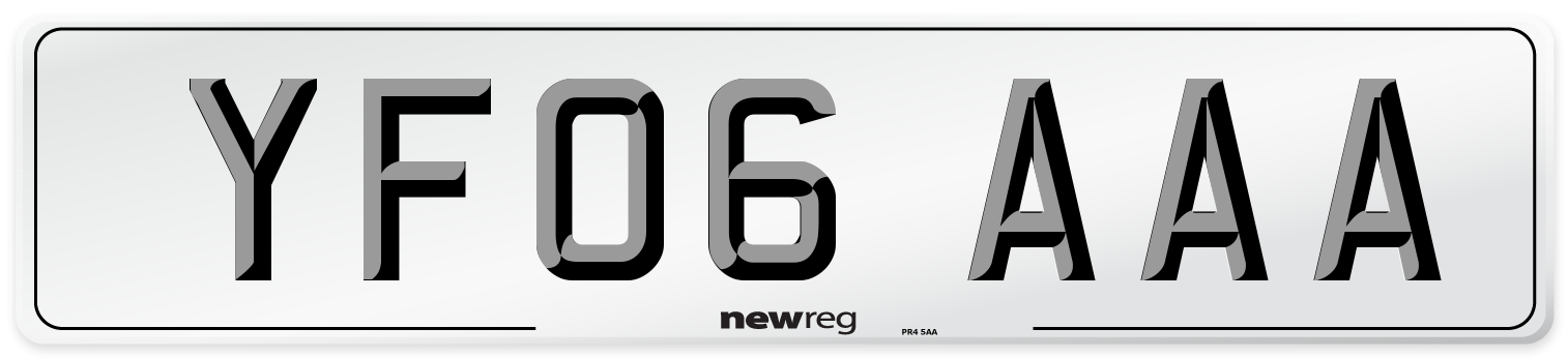 YF06 AAA Number Plate from New Reg